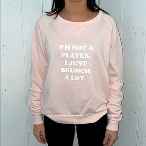 Graphic crew sweatshirt by the laundry room